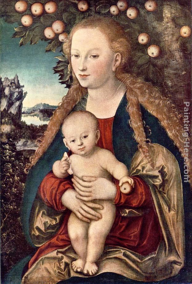 Virgin and Child painting - Lucas Cranach the Elder Virgin and Child art painting